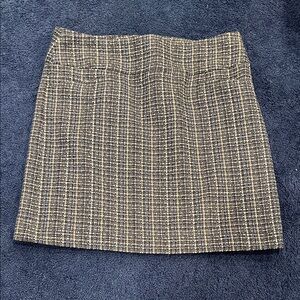 LOFT Blue and Tan Tweed Pencil Skirt